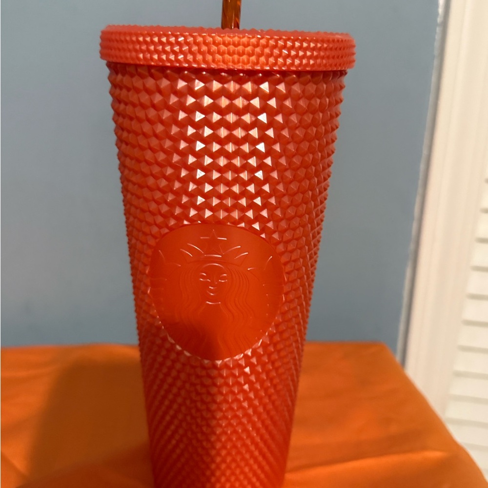 Starbucks Vibrant Orange Textured Tumbler